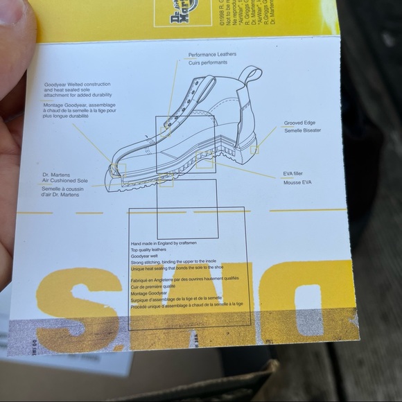 Doc Martens Burnt Oak Suede Leather Super Buck 4 Blind Eyelet Shoe Vintage Sz 12 - Picture 14 of 16